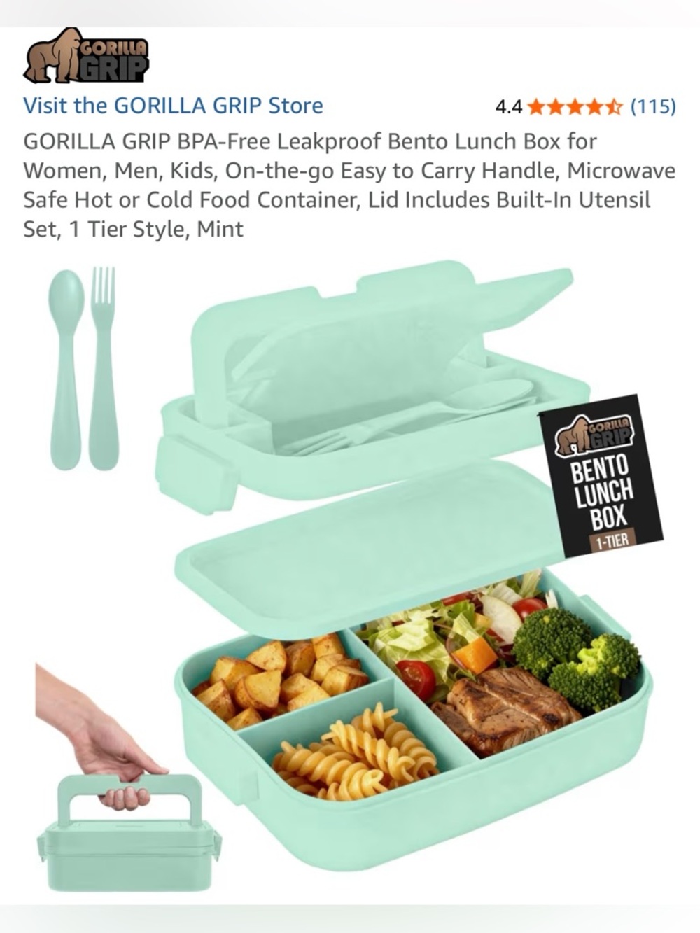 Gorilla Grip Bento Box